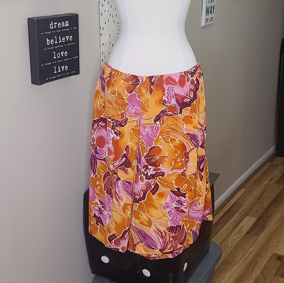 Vintage 2 piece short set brand Top Secret 1xl orange and yellow - Picture 5 of 5